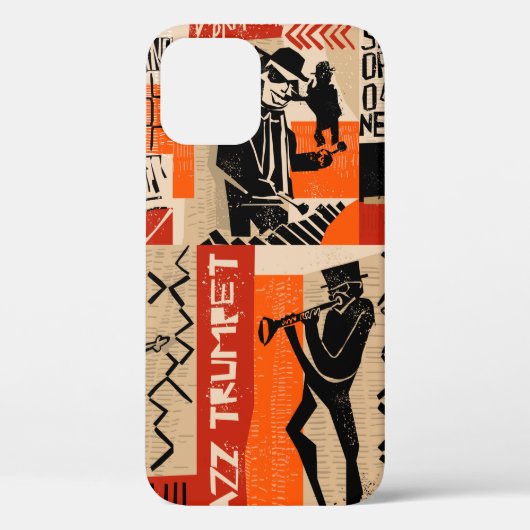 カッコいい遊ヴィンテージ付きジャズバンドポスター Case-Mate iPhoneケース (裏面)