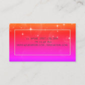 カッコいい金ゴールドツリー女性シルエット,星,ヨガ 名刺 (裏面)