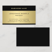 カッコいい金ゴールドルックテンプレートエレガント優雅 名刺 (正面/裏面)