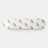 カッコいい金ゴールド先生先生 スケートボード (横)