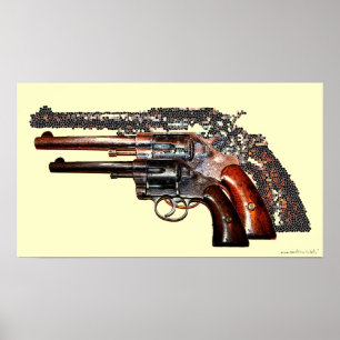 カッコいい銃の写真撮影ポスター ポスター