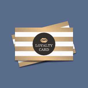 カッコいい銅グストライプのレーメイクロイヤリティカード ロイヤリティカード