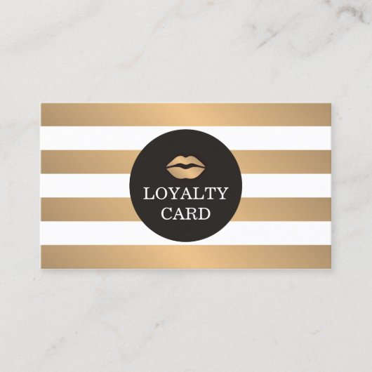 カッコいい銅グストライプのレーメイクロイヤリティカード ロイヤリティカード (正面)