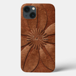 カッコいい銅ルックヴィンテージスタイルフローラケース iPhone 13ケース