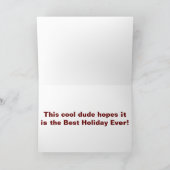 カッコいい雪だるまがカッコいい祝いを送る シーズンカード (内部)