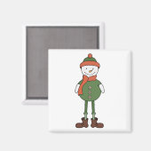 カッコいい雪だるま マグネット (正面/裏面)