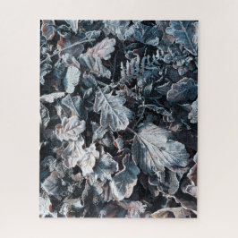 カッコいい霜の降りた葉 ジグソーパズル