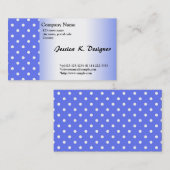 カッコいい青シンプル水玉模様エレガントビジネスカー 名刺 (正面/裏面)