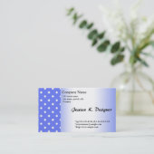 カッコいい青シンプル水玉模様エレガントビジネスカー 名刺 (スタンド正面)