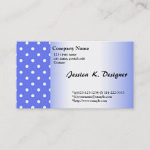 カッコいい青シンプル水玉模様エレガントビジネスカー