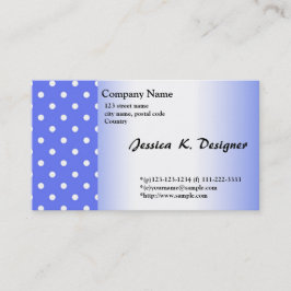 カッコいい青シンプル水玉模様エレガントビジネスカー 名刺