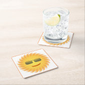 カッコいい顔 スクエアペーパーコースター (インサイチュ)