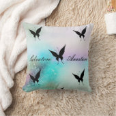 カッコいい驚き銀河系バターフライ クッション (ブランケット)