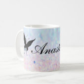 カッコいい驚くべきブルーバターフライ コーヒーマグカップ (正面左)