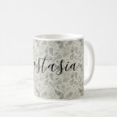 カッコいい驚くべき灰色 コーヒーマグカップ (正面右)