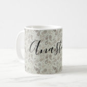 カッコいい驚くべき灰色 コーヒーマグカップ (正面左)