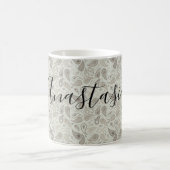 カッコいい驚くべき灰色 コーヒーマグカップ (中央)