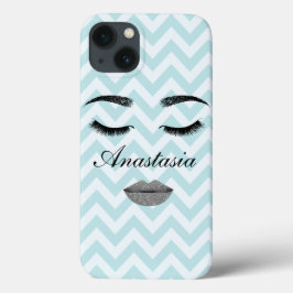 カッコいい驚くべき青い顔 iPhone 13ケース