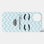 カッコいい驚くべき青い顔 Case-Mate iPhoneケース (裏面 (横))