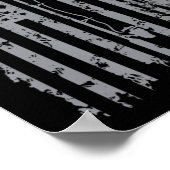 カッコいい魚釣りロッド狩りライフル米国旗ギフト ポスター (角)