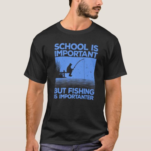 カッコいい魚釣り女子男性へベース魚釣りフィッシャーマン Tシャツ (正面)