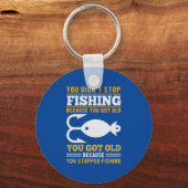 カッコいい魚釣り愛好家ワードアート キーホルダー (正面)