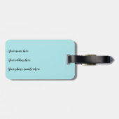 カッコいい黒い猫！猫の数々の荷物タグ ラゲッジタグ (裏面横)