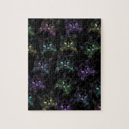 カッコいい黒い猫!色数々の猫 ジグソーパズル