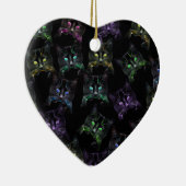 カッコいい黒い猫!色数々の猫 セラミックオーナメント (右)