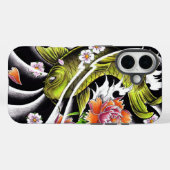 カッコいい黒墨運コイ魚 Case-Mate iPhoneケース (裏面 (横))