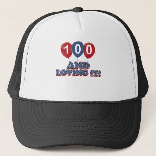 カッコいい100つの歳の誕生日のデザイン キャップ (正面)