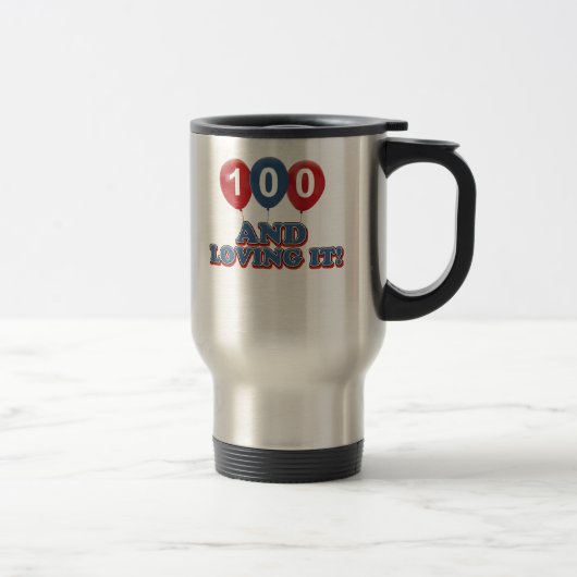 カッコいい100つの歳の誕生日のデザイン トラベルマグ (右)