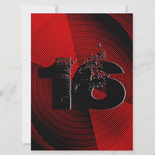 カッコいい16歳の誕生日パーティー 招待状 (正面)