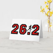 カッコいい26.2のマラソン カード (黄色い花)