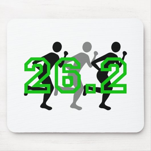 カッコいい26.2のマラソン マウスパッド (正面)