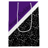 カッコいい3トーンカスタムデザインパーソナライズされた中ギフト ミディアムペーパーバッグ (裏面)