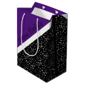 カッコいい3トーンカスタムデザインパーソナライズされた中ギフト ミディアムペーパーバッグ (裏面アングル)