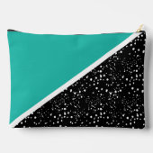 カッコいい3トーンデザインパーソナライズされたトートバッグ アクセサリーポーチ (裏面)