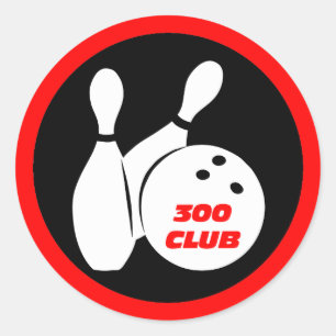 カッコいい300のボーリング ラウンドシール