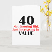 カッコいい40歳の誕生日のデザイン カード (黄色い花)