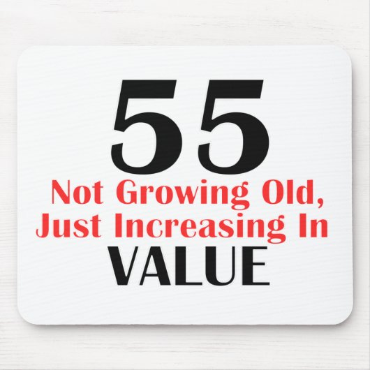カッコいい55歳の誕生日のデザイン マウスパッド (正面)