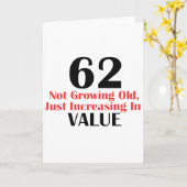 カッコいい62歳の誕生日のデザイン カード (黄色い花)