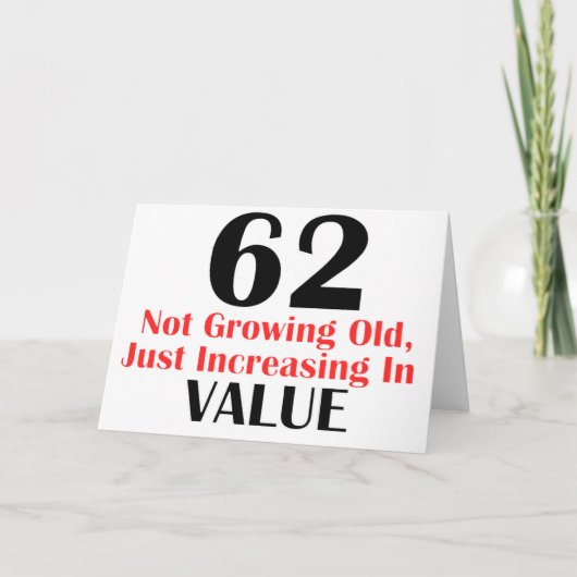 カッコいい62歳の誕生日のデザイン カード (正面)