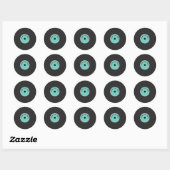 カッコいい70年代後半レコード追加文字 ラウンドシール (シート)