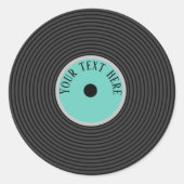 カッコいい70年代後半レコード追加文字 ラウンドシール (正面)