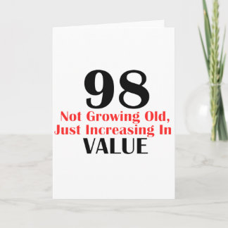 カッコいい98歳の誕生日のデザイン カード