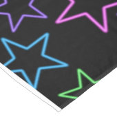 カッコいい、おもしろい、明るい動的ネオン星パターン テーブルクロス (アングル)