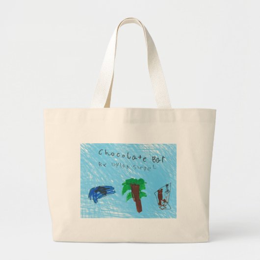 カッコいい、おもしろい、耐久のチョコレート・バーのトートバック ラージトートバッグ (正面)