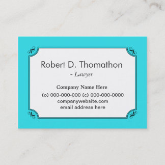 カッコいい、エレガントシンプル青い情報 予約カード