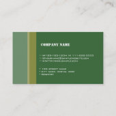 カッコいい、エレガントプロフェッショナル緑のプロファイルカード 名刺 (裏面)